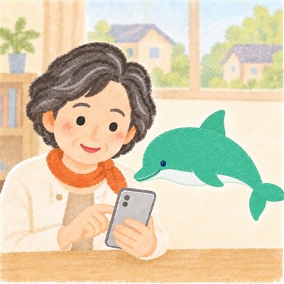となりに並んで、ご自分のスマホを操作しながら覚えます。