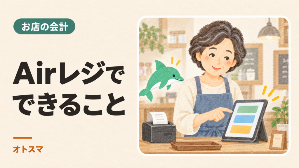 Airレジには何ができる？会計アプリと決済サービスの違いをお店目線で整理を説明する表紙イラスト。