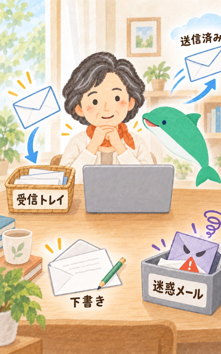 Gmailの受信トレイ・下書き・送信済み・迷惑メールの役割