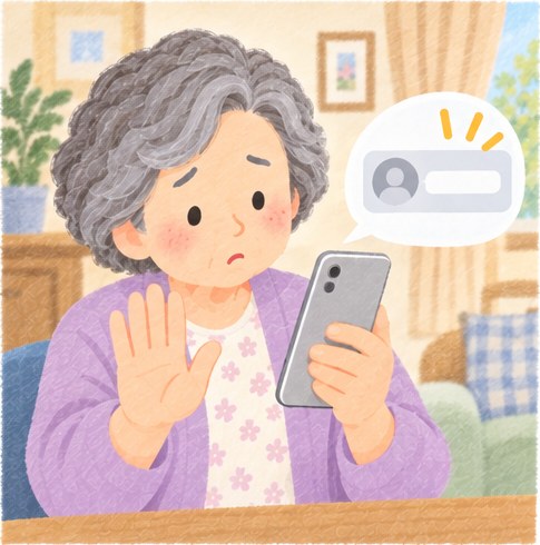 知らない人からのメッセージには、返さなくて大丈夫です