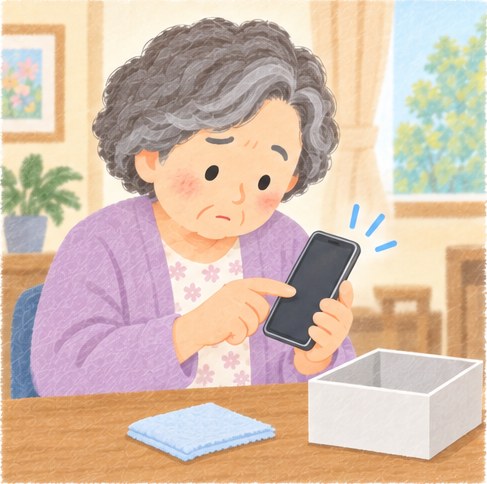 手放す前に、スマホの中身を消します。写真を預け終えてから